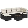 vidaXL Sofa S&aelig;t 7 pcs Sort polyrattan