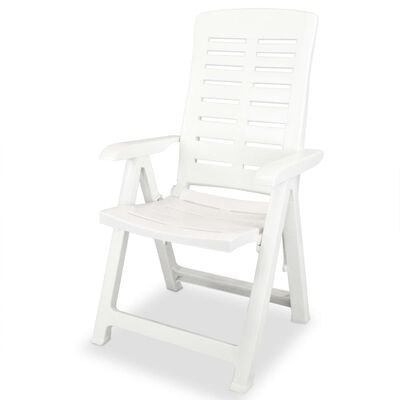 vidaXL havelænestole 4 stk. plastik hvid