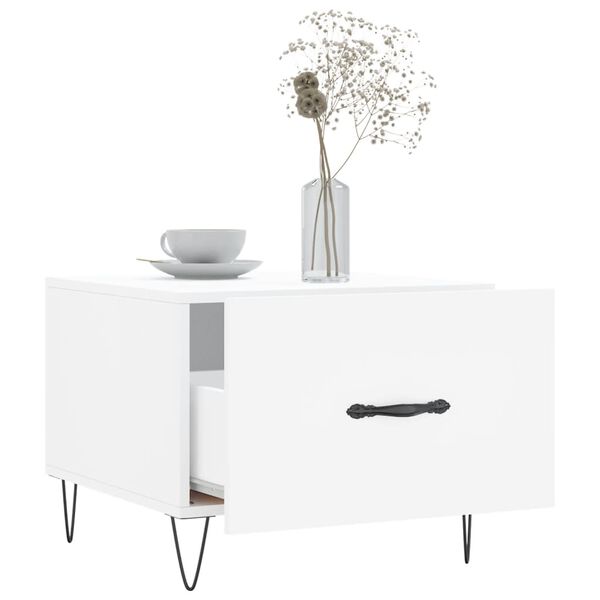 vidaXL sofabord 50x50x40 cm konstrueret tr&aelig; hvid