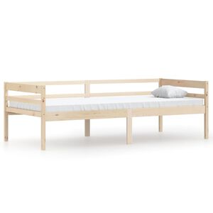 vidaXL sengeramme uden madras massivt fyrretr&aelig; 90x200 cm