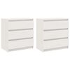 vidaXL sengeskabe 2 stk. 60x36x64 cm massivt fyrretr&aelig; hvid