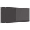 vidaXL K&oslash;kkenbacksplash 2 pcs M&oslash;rkegr&aring; 120 x 60 cm h&aelig;rdet glas