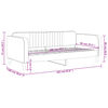 vidaXL daybed 90x200 cm velour pink