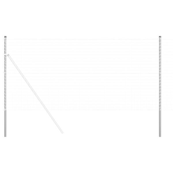 vidaXL Hegnssøjler 12 pcs Sølv Pulverlakeret Stål