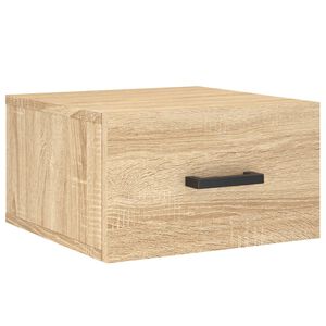 vidaXL v&aelig;gh&aelig;ngt sengebord 35x35x20 cm sonoma-eg
