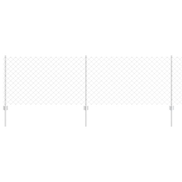 vidaXL Hegn med post S&oslash;lv 0,8 x 10 m St&aring;l