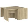 vidaXL sofabord 4 stk. 33x33x33 cm konstrueret tr&aelig; sonoma-eg
