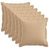 vidaXL Pudebetr&aelig;k 6 stk. HOUTEN Cremefarvet 40 x 40 cm Faux Linned