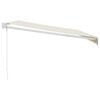 vidaXL foldemarkise manuel betjening 4x3 m stof aluminium creme