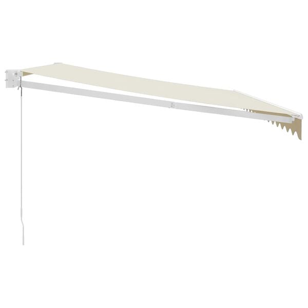 vidaXL foldemarkise manuel betjening 4x3 m stof aluminium creme
