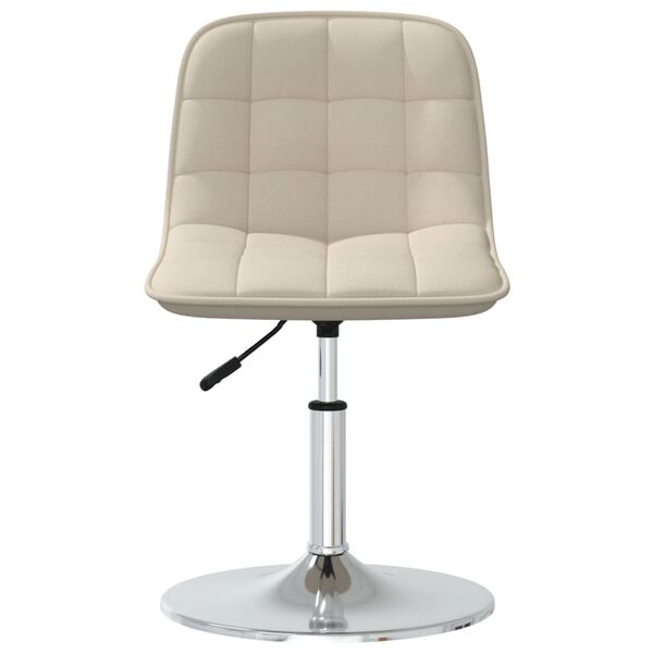 vidaXL drejelige spisebordsstole 4 stk. stof cremefarvet