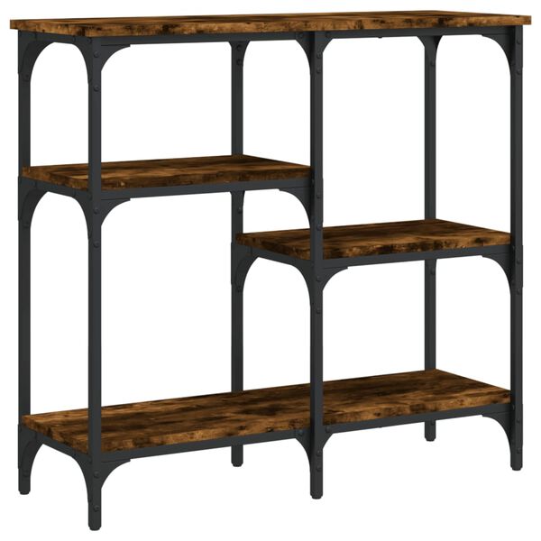 vidaXL konsolbord 80x29x75 cm konstrueret træ røget egetræsfarve