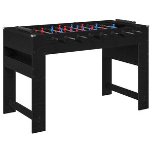 vidaXL Fodboldbord Sort Eg 125 x 60,5 x 80 cm Konstrueret tr&aelig;