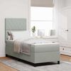 vidaXL Box spring seng med madras Lysegr&aring; 80 x 200 cm Stof