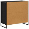 vidaXL Sideboard med skuffe Sort eg 79 x 36 x 75.5 cm Konstrueret tr&aelig;