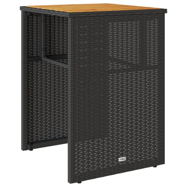 vidaXL bistrosæt til haven 3 dele med hynder polyrattan sort