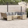 vidaXL havesofa med hynder polyrattan beige