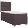 vidaXL Boxmadras med topmadras M&oslash;rk Brun 90 x 200 cm Stof