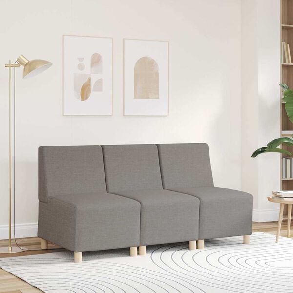 vidaXL modul&aelig;r sofa uden arml&aelig;n taupe 55 cm stof