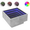 vidaXL sofabord med LED-lys 50x50x30 cm konstrueret tr&aelig; betongr&aring;