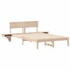 vidaXL Sengestel med hovedg&aelig;rde Brun 120 x 190 cm Massiv fyrretr&aelig;