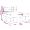 vidaXL kontinentalseng med madras 200x200 cm stof cremefarvet