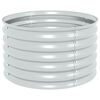 vidaXL forh&oslash;jet plantekasse 80x80x44 cm galvaniseret st&aring;l s&oslash;lvfarvet
