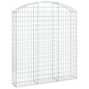vidaXL buet gabionkurv 150x30x160/180 cm galvaniseret jern