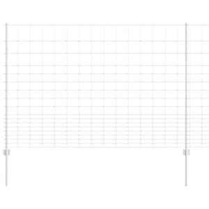 vidaXL Udend&oslash;rs Vildt Hegn med Stolper 25 x 1,5 m Galvaniseret st&aring;l