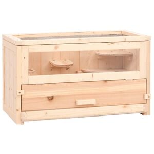 vidaXL hamsterbur 60x30x35 cm massivt fyrretr&aelig;