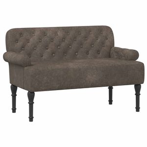 vidaXL L&aelig;nestol med knap tufting M&oslash;rkegr&aring; 120 x 65 x 78 cm