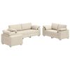 vidaXL Sofa 2 stk. Beige Linned-blandet stof