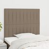 vidaXL sengegavl taupe 100x5x118/128 cm stof