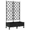 vidaXL Haveplantekasse med espalier og hjul 2 stk. Sort PP