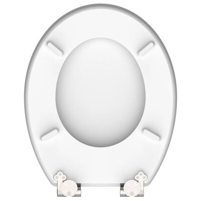 SCHÜTTE toiletsæde med soft close-funktion GREY STEEL MDF højglans
