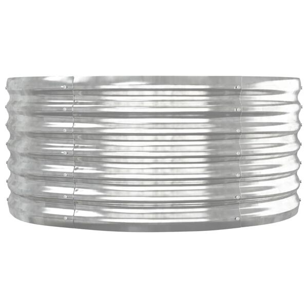vidaXL plantekasse 152x80x36 cm galvaniseret stål sølvfarvet