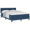 vidaXL Box spring seng med pude med hovedg&aelig;rde Bl&aring; 190 x 140 cm Stof