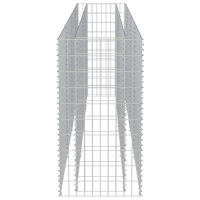vidaXL gabion-højbed 360x50x100 cm galvaniseret stål
