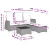 vidaXL sofas&aelig;t til haven 3 dele med hynder L-formet polyrattan gr&aring;