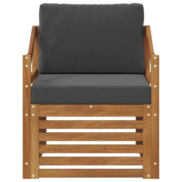 vidaXL Udend&oslash;rs sofagruppe Soli Akacietr&aelig; og polyester Naturfarvet