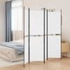 vidaXL 4-panels rumdeler 200x180 cm stof hvid