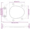 vidaXL Toilet s&aelig;de Gr&aring; 45,5 x 37,5 x 3,8 cm Duroplast