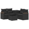 vidaXL Sofa S&aelig;t 6 stk. Sort Poly Rattan og St&aring;l
