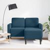 vidaXL 2-personers sofa med chaiselong L-formet 125 cm fl&oslash;jl bl&aring;