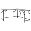 vidaXL skrivebord 149x149x75 cm konstrueret tr&aelig; gr&aring; sonoma-eg