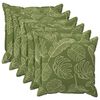vidaXL Pudebetr&aelig;k 6 stk. HOUTEN Bladdesign 60 x 60 cm Polyester
