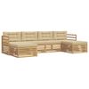 vidaXL Udend&oslash;rs sofagruppe 6 pcs Hvid og Beige 325 x 162,5 x 73 cm