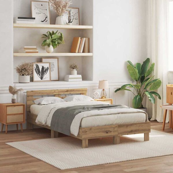 vidaXL Sengestel artisan eg 120 x 200 cm Konstrueret tr&aelig;