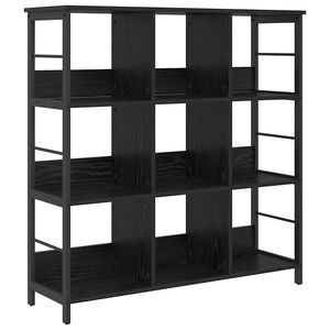 vidaXL Bogreol 9 niveauer 102 x 32 x 104,5 cm Konstrueret tr&aelig; Sort eg