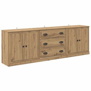 vidaXL Sideboards med skuffe 3 pcs Artisan-eg 210 x 35,5 x 67,5 cm